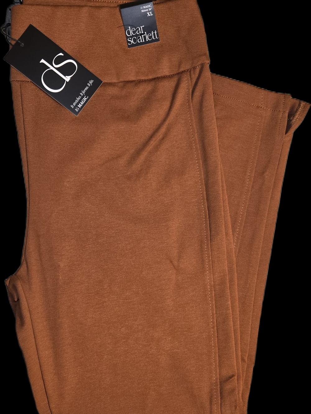 New Dear Scarlett Rust Magic High Waist Skinny Pants Size XL - Picture 11 of 15